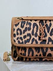 Fortok Saint Laurent Leopard Niki Shoulder Bag 633151 22×16.5×12cm - 3