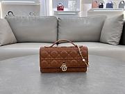 Fortok Dior Miss Dior Bag Brown Cannage Lambskin 21x11.5x4.5cm - 1