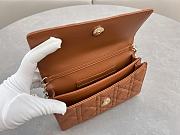 Fortok Dior Miss Dior Bag Brown Cannage Lambskin 21x11.5x4.5cm - 6
