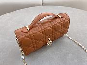 Fortok Dior Miss Dior Bag Brown Cannage Lambskin 21x11.5x4.5cm - 3