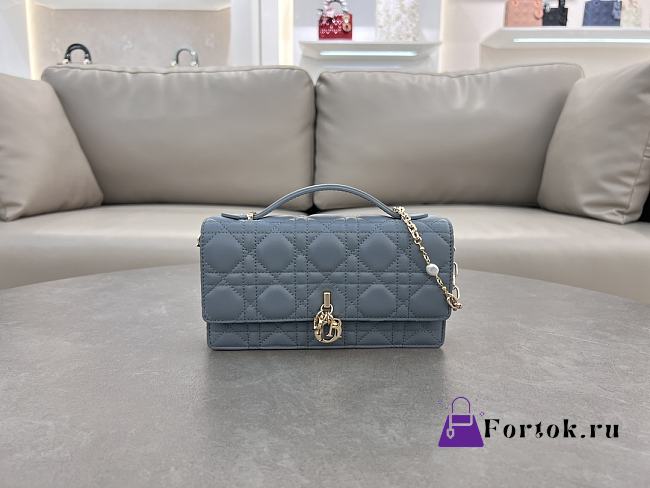 Fortok Dior Miss Dior Bag Dark Blue Cannage Lambskin 21x11.5x4.5cm - 1