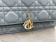 Fortok Dior Miss Dior Bag Dark Blue Cannage Lambskin 21x11.5x4.5cm - 2