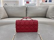 Fortok Dior Miss Dior Bag Red Cannage Lambskin 21x11.5x4.5cm - 3