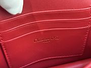 Fortok Dior Miss Dior Bag Red Cannage Lambskin 21x11.5x4.5cm - 6