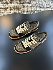 Fortok Fendi Match FF Jacquard Low-Top Sneakers Black & Brown - 4