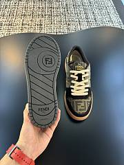 Fortok Fendi Match FF Jacquard Low-Top Sneakers Black & Brown - 3