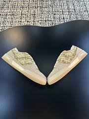 Fortok Fendi Match FF Jacquard Low-Top Sneakers Beige - 6