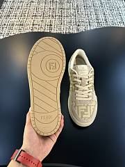 Fortok Fendi Match FF Jacquard Low-Top Sneakers Beige - 5