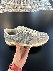 Fortok Fendi Match FF Jacquard Low-Top Sneakers Blue Denim - 1