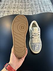 Fortok Fendi Match FF Jacquard Low-Top Sneakers Blue Denim - 5