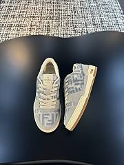 Fortok Fendi Match FF Jacquard Low-Top Sneakers Blue Denim - 4
