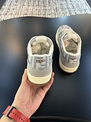 Fortok Fendi Match FF Jacquard Low-Top Sneakers Blue Denim - 2