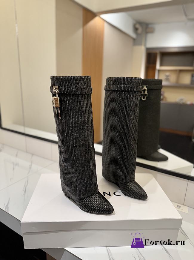 Fortok Givenchy Shark Lock Pant Boots Black - 1