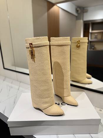 Fortok Givenchy Shark Lock Pant Boots Beige