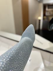 Fortok Givenchy Shark Lock Boots In Denim With Strass - 5