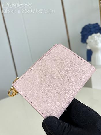 Fortok Louis Vuitton Lisa Wallet Pink M83569 9x11x1cm