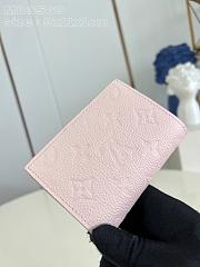 Fortok Louis Vuitton Lisa Wallet Pink M83569 9x11x1cm - 4