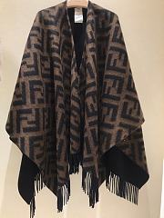 Fortok Fendi Cashmere Double-sided Cape 140x150cm - 1