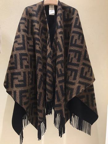 Fortok Fendi Cashmere Double-sided Cape 140x150cm