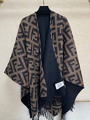 Fortok Fendi Cashmere Double-sided Cape 140x150cm - 4