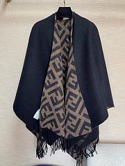 Fortok Fendi Cashmere Double-sided Cape 140x150cm - 6
