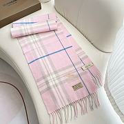 Fortok Burberry Classic Cashmere Plaid Scarf Pink 32x180cm - 2