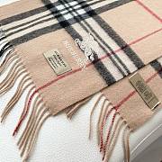 Fortok Burberry Classic Cashmere Plaid Scarf Beige 32x180cm - 6