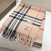 Fortok Burberry Classic Cashmere Plaid Scarf Beige 32x180cm - 4