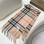 Fortok Burberry Classic Cashmere Plaid Scarf Beige 32x180cm - 3