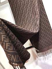 Fortok Fendi Cashmere Scarf Dark Brown 32x200cm - 6