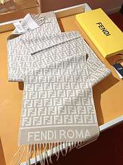Fortok Fendi Cashmere Scarf Beige 32x200cm - 2