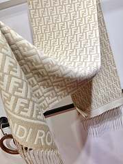 Fortok Fendi Cashmere Scarf Beige 32x200cm - 3