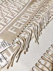 Fortok Fendi Cashmere Scarf Beige 32x200cm - 5