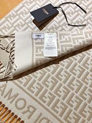 Fortok Fendi Cashmere Scarf Beige 32x200cm - 6