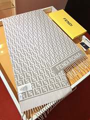 Fortok Fendi Cashmere Scarf Grey 32x200cm - 1