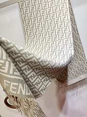 Fortok Fendi Cashmere Scarf Grey 32x200cm - 4