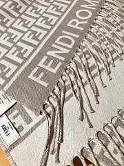 Fortok Fendi Cashmere Scarf Grey 32x200cm - 3