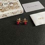 Fortok Dior Revolution Red Pearl Earrings - 5