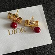 Fortok Dior Revolution Red Pearl Earrings - 6
