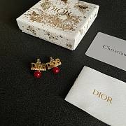 Fortok Dior Revolution Red Pearl Earrings - 3