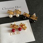 Fortok Dior Revolution Red Pearl Earrings - 2