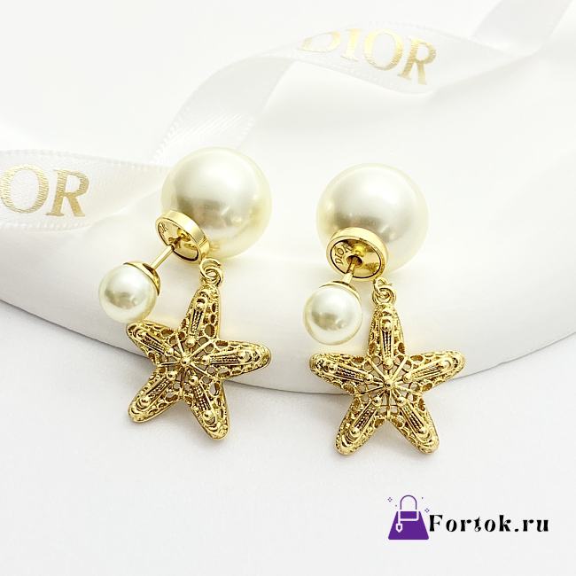Fortok Dior Starfish Pearl Earrings - 1