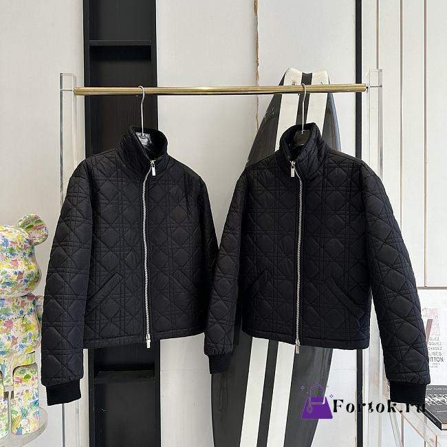 Fortok Dior Macro-cannage Bomber Jacket Black - 1
