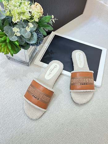 Fortok Dior Dway Cotton Slides Brown 