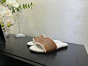 Fortok Dior Dway Cotton Slides Brown  - 6