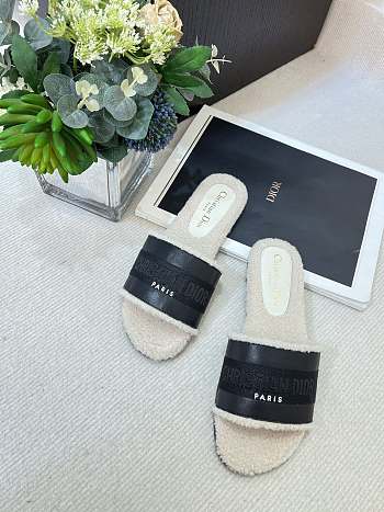 Fortok Dior Dway Cotton Slides Black