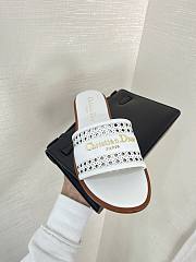 Fortok Dior D-Lane Slides White  - 5