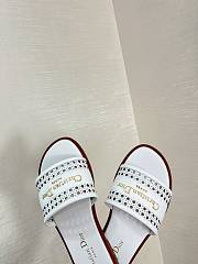 Fortok Dior D-Lane Slides White  - 4