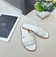 Fortok Dior D-Lane Slides White  - 1