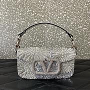 Fortok Valentino Garavani Loco Metallic Daisy Small Shoulder Bag 20x11x5cm - 1